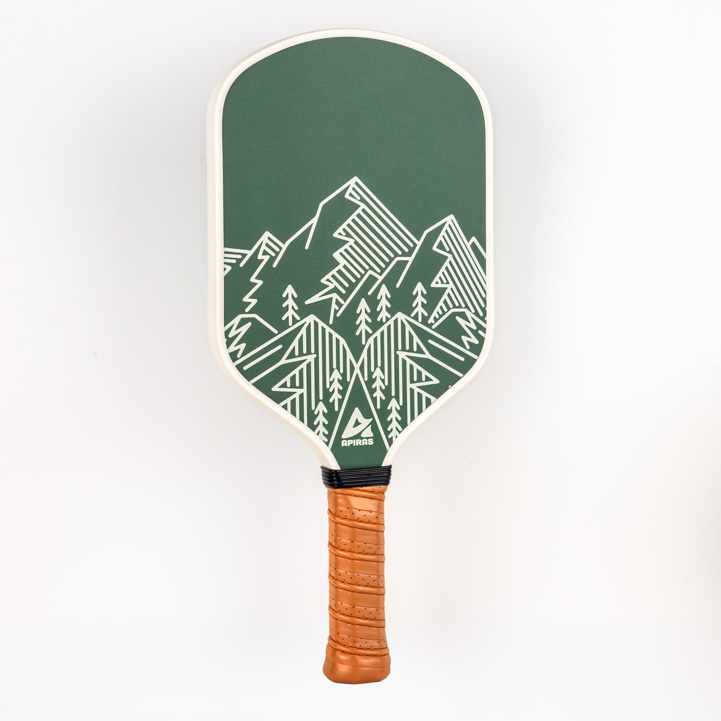 Apiras Pickleball Paddle with a green paddle face, white trim, and brown handle, what pickleball paddle should i buy